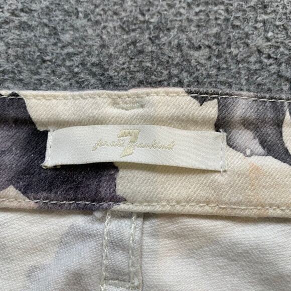 7 For All Mankind Pants Womens 25 Multi Floral Starlight Ankle Skinny Jeans - Picture 6 of 10